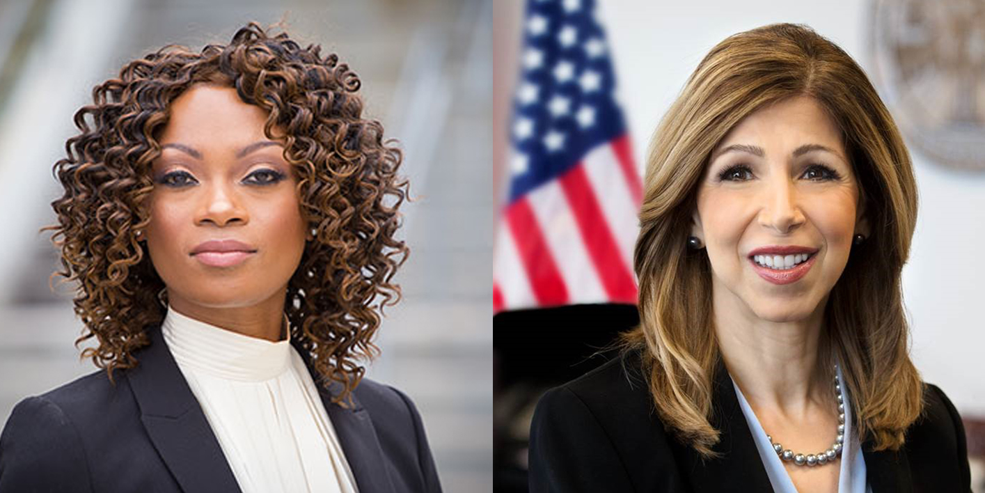 District attorney candidates Geneviéve Jones-Wright, left, and Summer Stephan.
