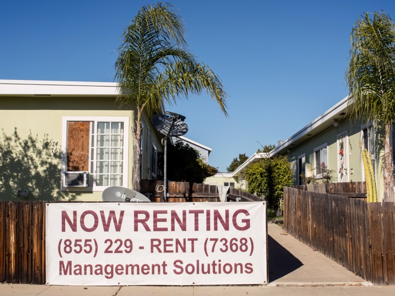 Apartments in the San Diego neighborhood of Talmadge are shown on Jan. 2, 2019.